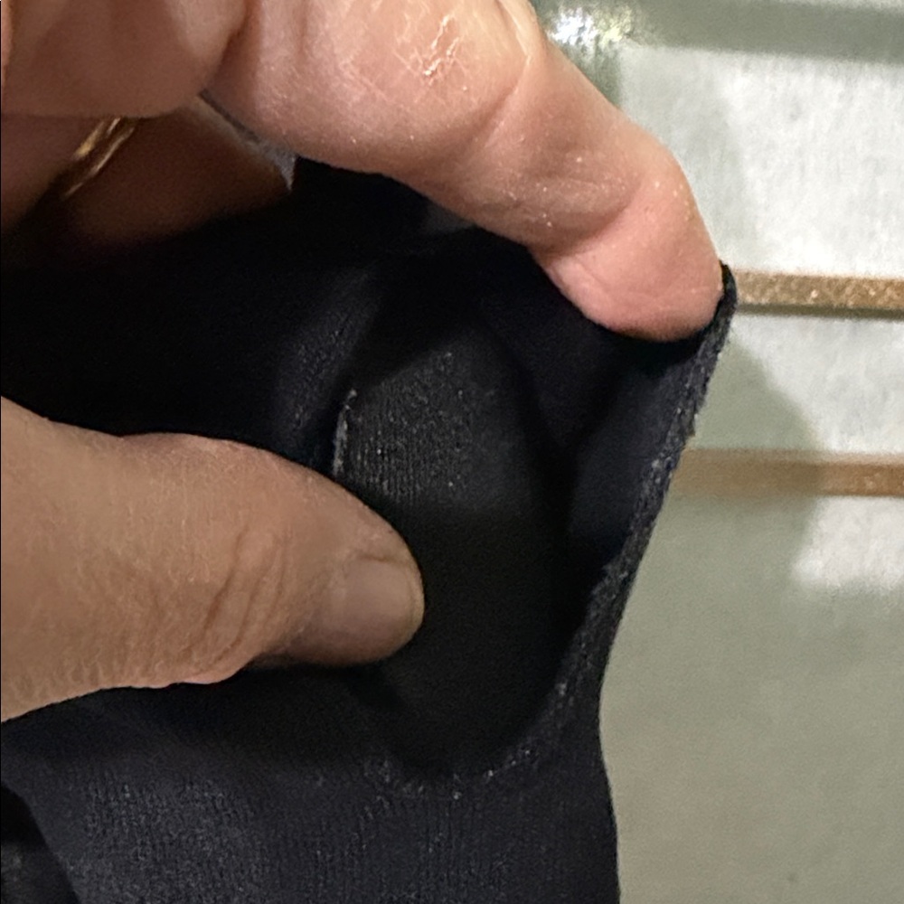 5/$25 Black, zip front, racerback sports bra with lightweight molded cups, S - Picture 9 of 11